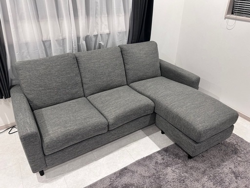 【美品】ニトリ布張りカウチソファ(CA2 DR)