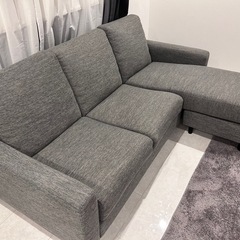 【美品】ニトリ布張りカウチソファ(CA2 DR)の画像