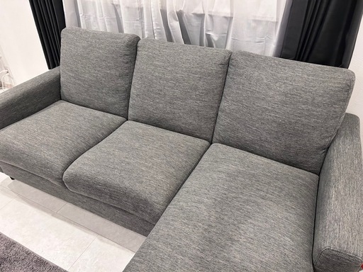 【美品】ニトリ布張りカウチソファ(CA2 DR)
