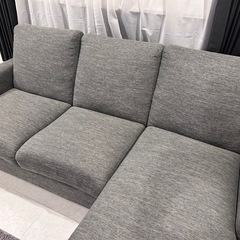 【美品】ニトリ布張りカウチソファ(CA2 DR)の画像