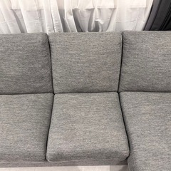 【美品】ニトリ布張りカウチソファ(CA2 DR)の画像