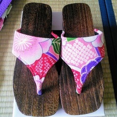 新品　厳選　高級桐下駄　下駄レディス　単品　鼻緒広幅で楽の画像
