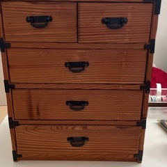 レトロな小物入れ　引き出しの画像