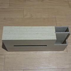 木目柄 ティッシュケースの画像