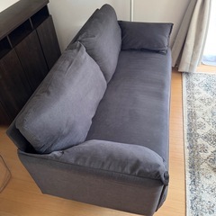 取引済【値下げしました・引取限定】ソファー  グレー 3人掛け  の画像