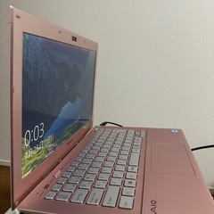 ピンクVAIO i5ノートPC SSDメモリ4ギガSSD128gbの画像