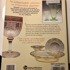 洋書　identification&value guide depression era glass wareの画像