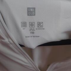 UNIQLO　ユニクロ　エアリズム　UVカットパーカー　150 ホワイト　白の画像