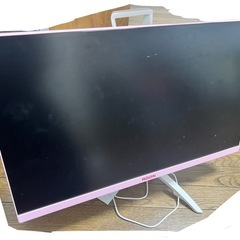 ゲーミングモニター ピンク AOC27インチモニター動作確認済み パソコンモニターの画像