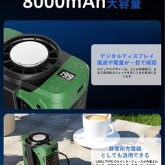 決まりました！限定1名❣️新品未使用品✨️ 腰掛け扇風機 冷却プレート 携帯扇風機 ベルトファン 多機能 超強風の画像