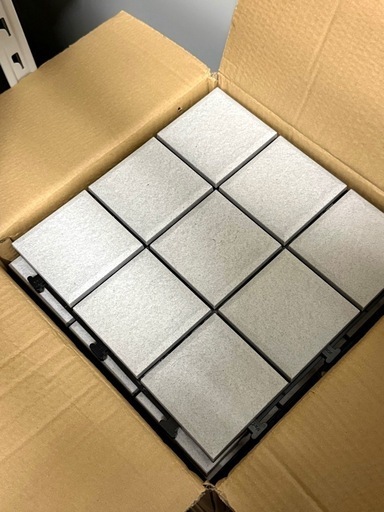 【美品】ジョイントデッキシリーズ タイル JD30‑3030AT（クリーム）30枚セット｜2〜3回使用・DIYに！