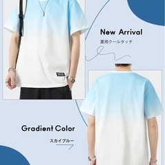 Tシャツ メンズ 半袖 夏服 無地 綿100% Lサイズ の画像