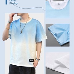 Tシャツ メンズ 半袖 夏服 無地 綿100% Lサイズ の画像