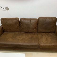 【定価80,000円】高級レザー調ソファ　3人掛けの画像
