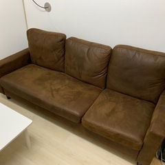 【定価80,000円】高級レザー調ソファ　3人掛けの画像