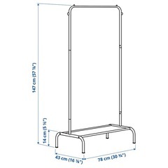 IKEA ハンガーラック　BRUKSVARA ブルクスヴァーラ　 　ホワイト　78x147 cmの画像
