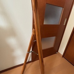 【未使用】ラタン風 インテリアスタンドミラー（30×120cm）の画像