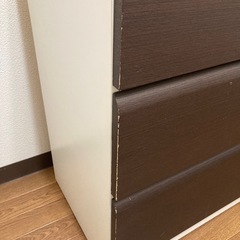 ☆ ニトリ ローチェスト 洋服タンス ブラウン ホワイト ☆の画像