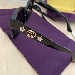【GUCCI 】サングラス★GG0208S ★ゴールドキャットアイスターグッチの画像