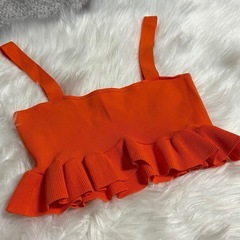 キャミソール　オレンジ　ZARA S M ギャル　オシャレの画像