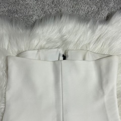チューブトップ　ZARA 白　黒　オシャレ　ギャル　レディース　S リボンの画像