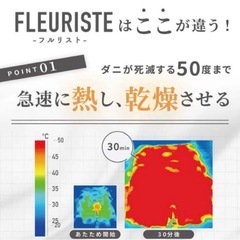 【FLEURISTE】フルリスト　布団乾燥機+カートリッジ2個 ダニ対策 除湿 新品の画像
