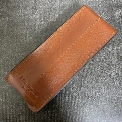 Dom Teporna Italy 本革 ペンケース 2本差し シンプル　万年筆の画像