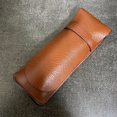 Dom Teporna Italy 本革 ペンケース 2本差し シンプル　万年筆の画像