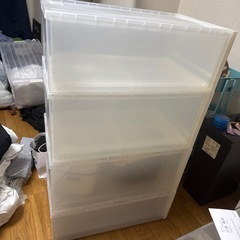 【無料】無印良品収納ケース4個の画像