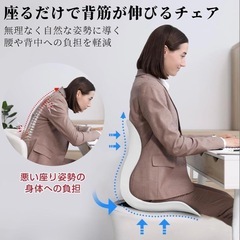 新品✨️ 姿勢矯正椅子 骨盤サポートチェア バランス 高反発メモリー綿 腰痛対策の画像