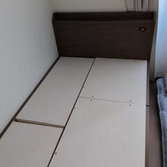 収納付きベッドフレームの画像
