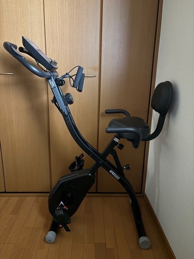 折りたたみ式エアロバイク（背もたれ付き・バンド付き）ALINCO AFBX5322