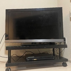 テレビ台 黒 キャスター付き　ガラスの画像