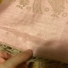 ピンク　ショール　中古　カシミアシルクの画像