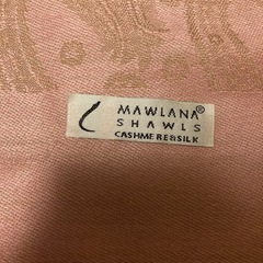 ピンク　ショール　中古　カシミアシルクの画像