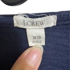 【ジェイクルー】オシャレ ネイビー ノースリーブワンピース Vネック XSの画像