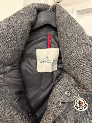 Moncler グレー ベスト ウール・ナイロン混合