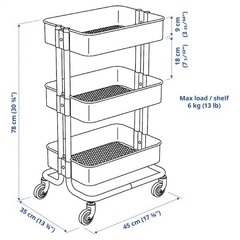 IKEA ロースコグ キッチンワゴン　ホワイトの画像