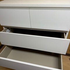 IKEA マルム チェスト 6段 ホワイト（80×123cm）｜北欧モダン・美品・伊勢崎市引き取りの画像