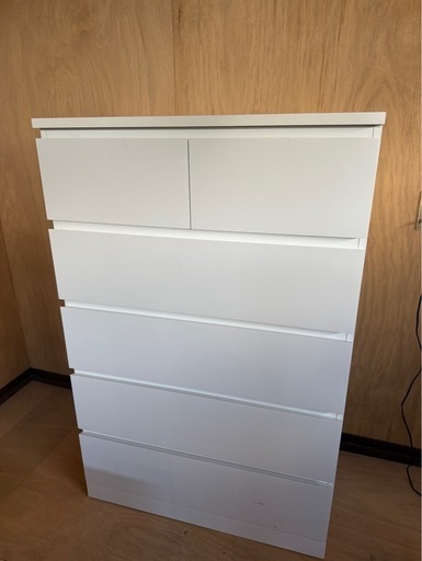 IKEA マルム チェスト 6段 ホワイト（80×123cm）｜北欧モダン・美品