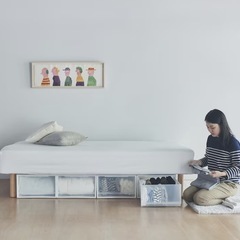 （決定）【無印良品】シングルベッド （木製脚付き・美品）の画像