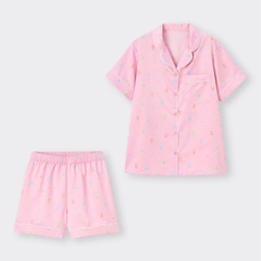GU サテンパジャマ 3XL 半袖ショートパンツの画像