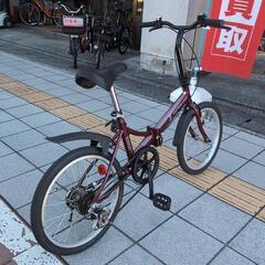 折り畳み自転車 20インチ 6段変速　整備済の画像