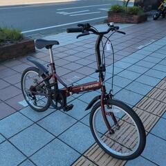 折り畳み自転車 20インチ 6段変速　整備済の画像