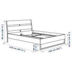 【急募！】【IKEA】クイーンサイズベッドフレーム&ベッドベース（すのこ）【譲ります】の画像