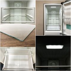 ハイアール 218L 冷蔵庫 2ドア右開きタイプ Global Series JR-NF218A 省エネ機能 コンパクトボディ LED庫内灯 除菌清掃/動作確認済みの画像