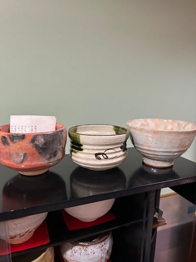 【12点セット】抹茶茶碗／茶筅付き／和食器／美品/大和高山特産 茶道具 陶器 12点セット】抹茶茶碗／茶筅付き／和食器／美品/大和高山特産