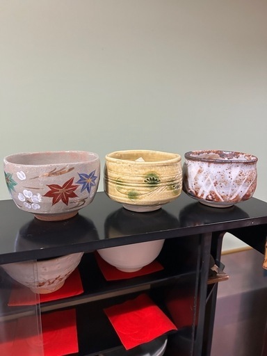 【12点セット】抹茶茶碗／茶筅付き／和食器／美品/大和高山特産 茶道具 陶器 12点セット】抹茶茶碗／茶筅付き／和食器／美品/大和高山特産