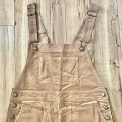 しまむら　サロペット　スカート　M　ベージュ　春　夏　カジュアル　シンプル　快適の画像