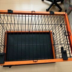 犬用ケージ　木製枠　頑丈ですの画像